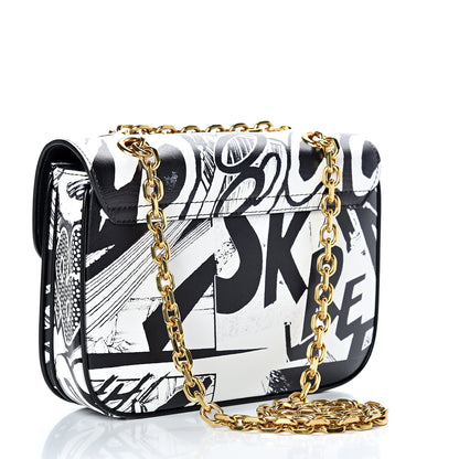Celine Calfskin Zzhaa Printed x Christian Marclay Small C Bag Black White 2 of 10