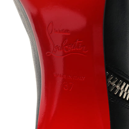 Christian Louboutin Calfskin Ziptotal 85 Ankle Boots 37 Black 6 of 8