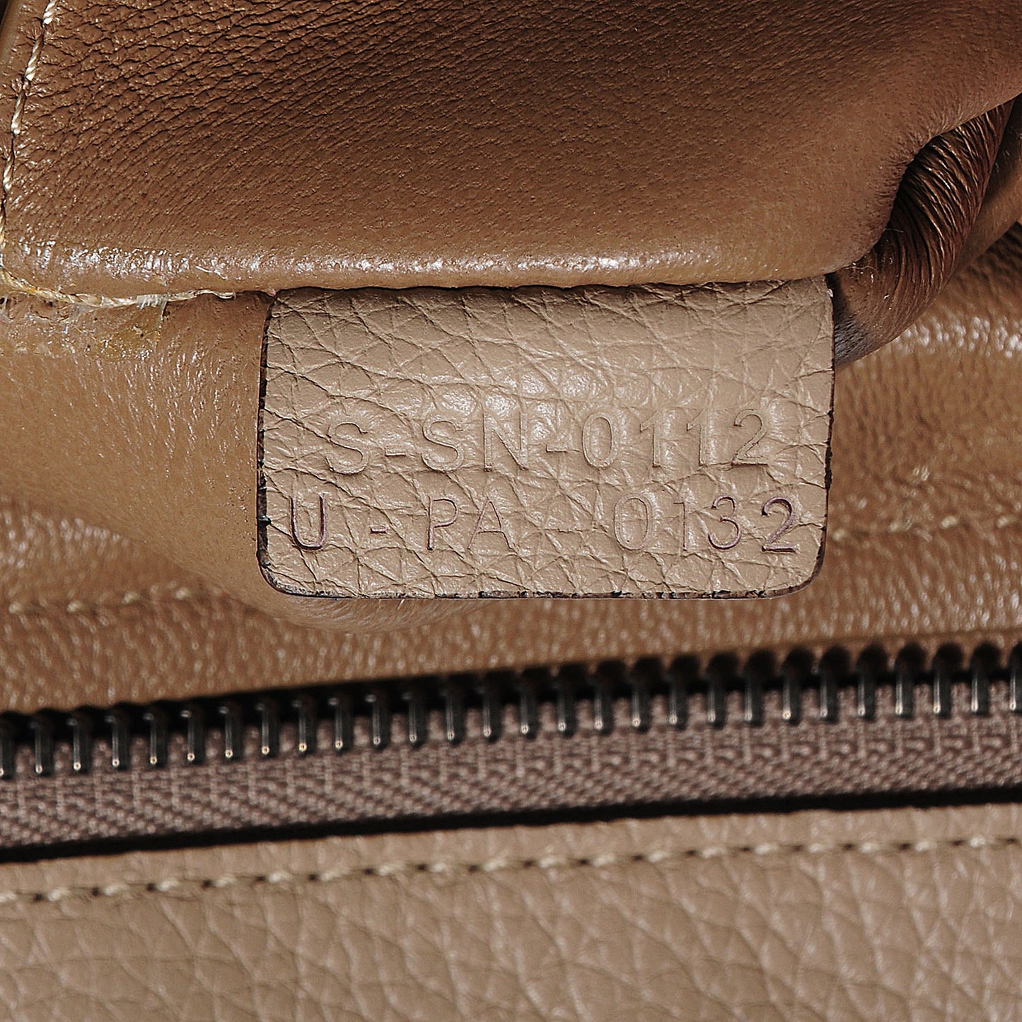 Drummed Calfskin and Suede Large Trapeze Dune