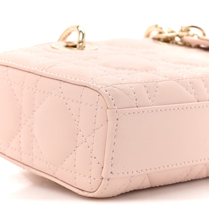 Christian Dior Lambskin Cannage Micro Lady D-Joy Powder Pink 10 of 13