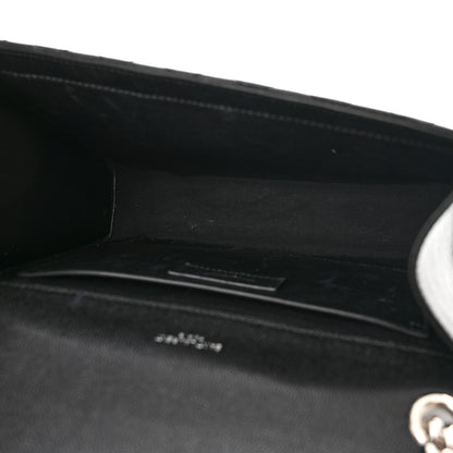 Saint Laurent Grain De Poudre Textured Mixed Matelasse Triquilt Medium Monogram Satchel Black 5 of 13