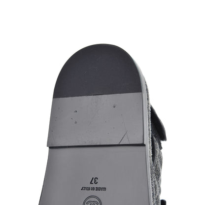 Chanel Velvet Velcro Dad Sandals 37 Grey 11 of 13