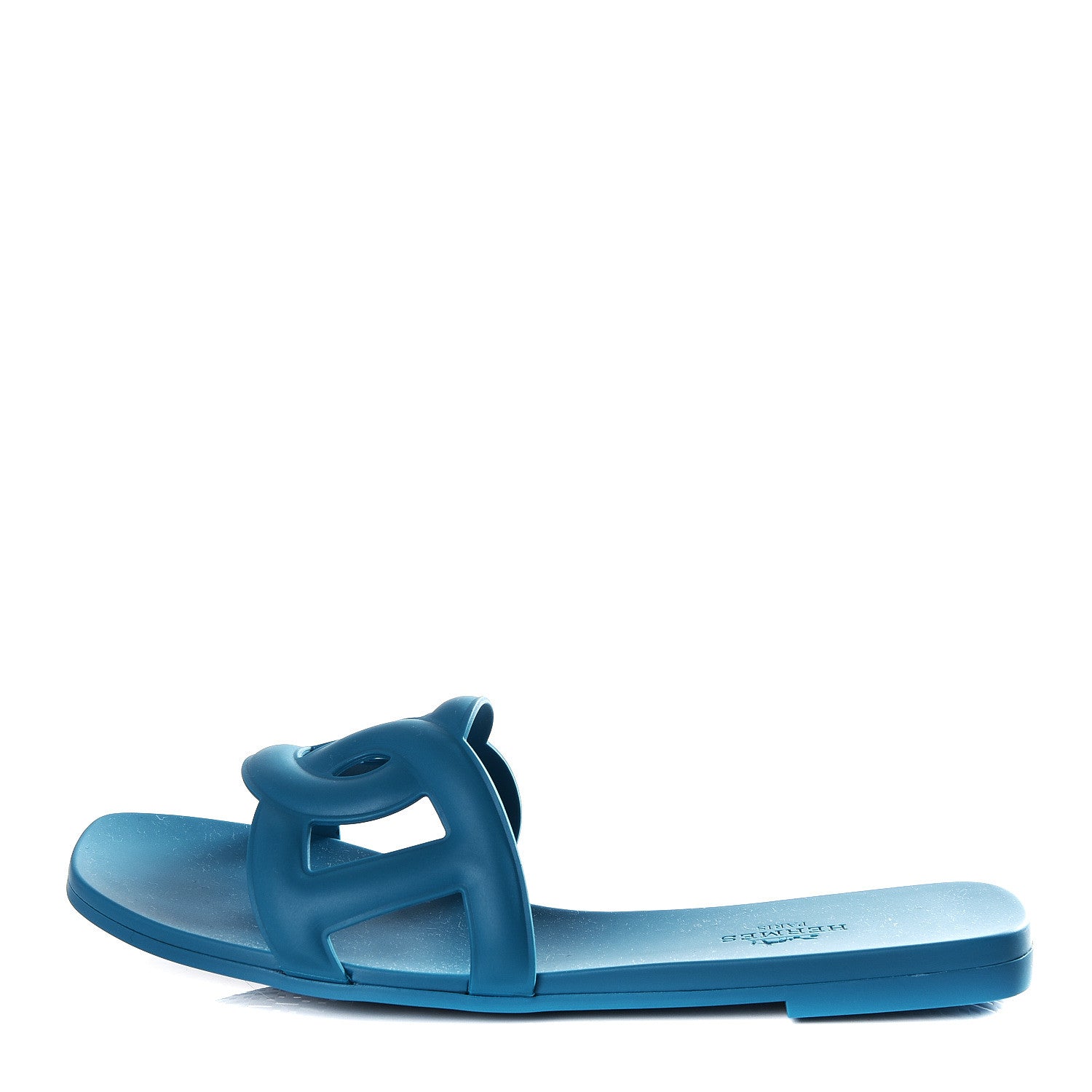 Hermes Rubber Aloha Sandals 36 Bleu Vif 1 of 11