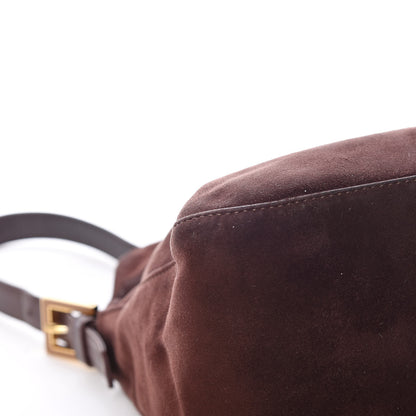 Fendi Suede Baguette Hobo Brown 12 of 13