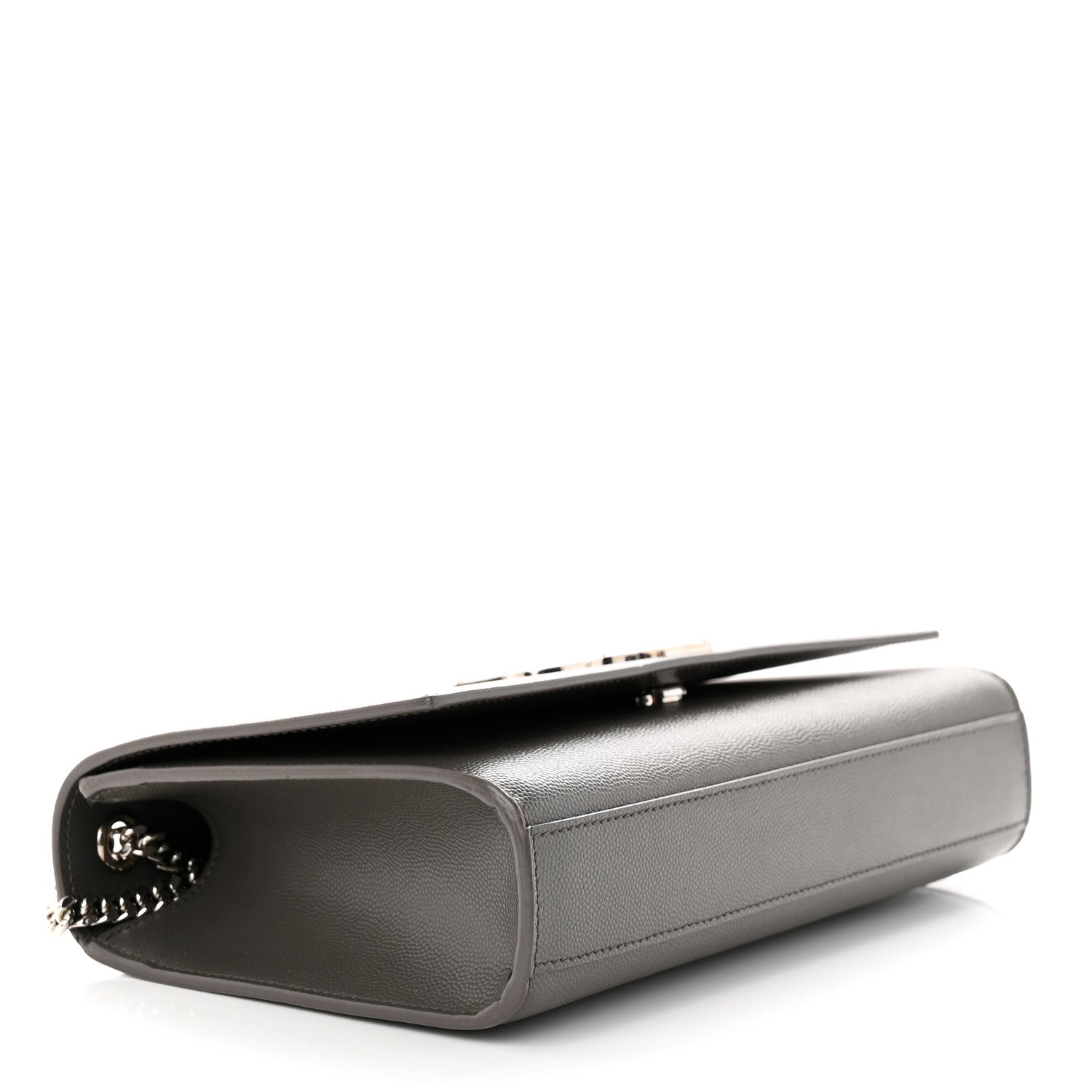 Saint Laurent Grain De Poudre Medium Classic Monogram Kate Satchel Earth Grey 4 of 10