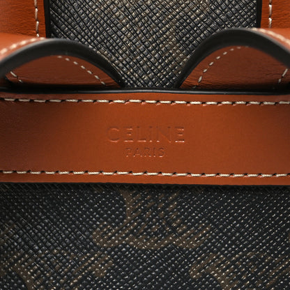 Celine Triomphe Canvas Calfskin Mini Folco Backpack Tan 6 of 10