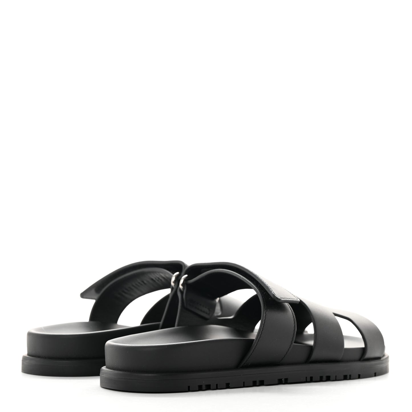 Calfskin Womens Chypre Sandals 36.5 Black
