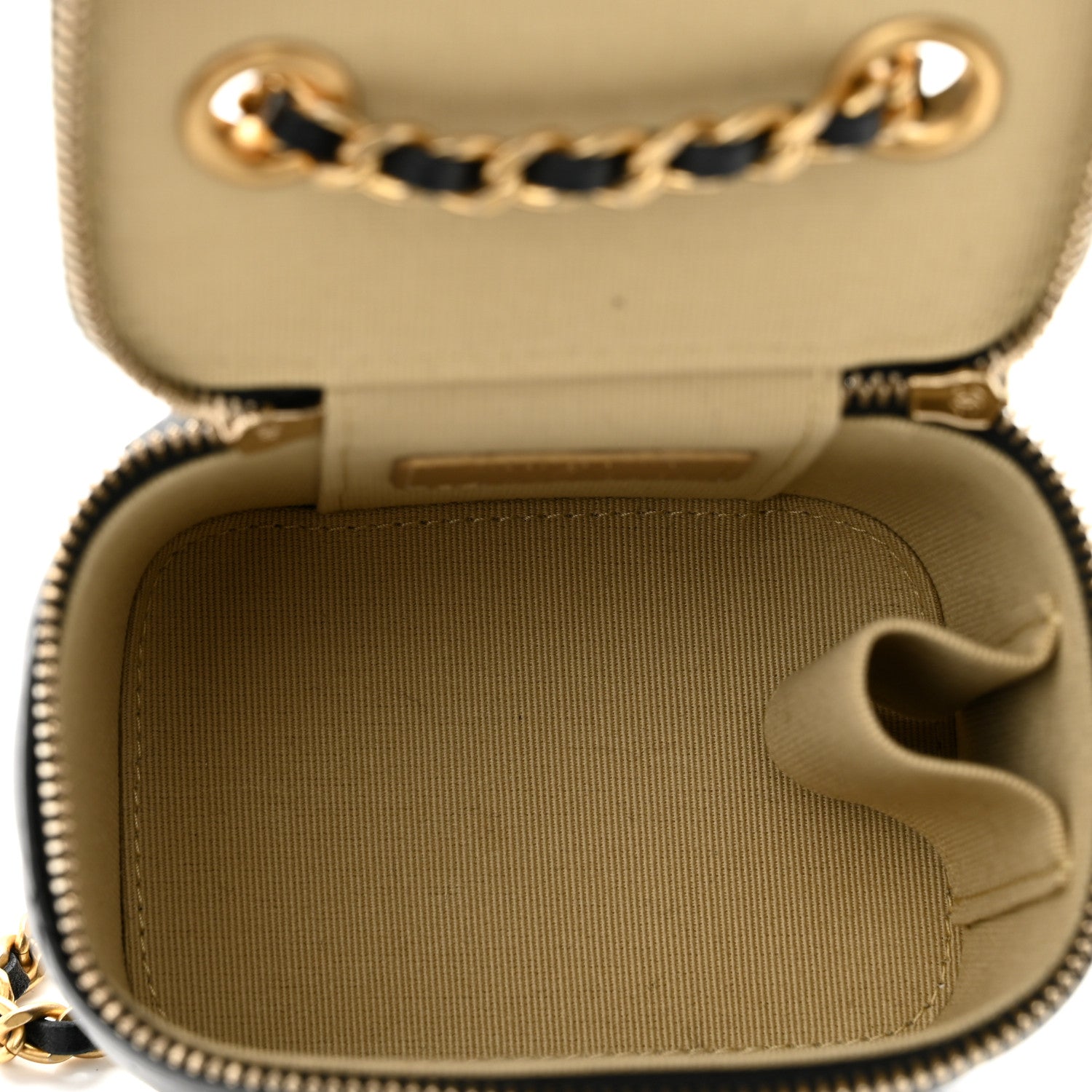 Chanel Lambskin Quilted Mini Pearl Crush Vanity Case With Chain Black 5 of 11