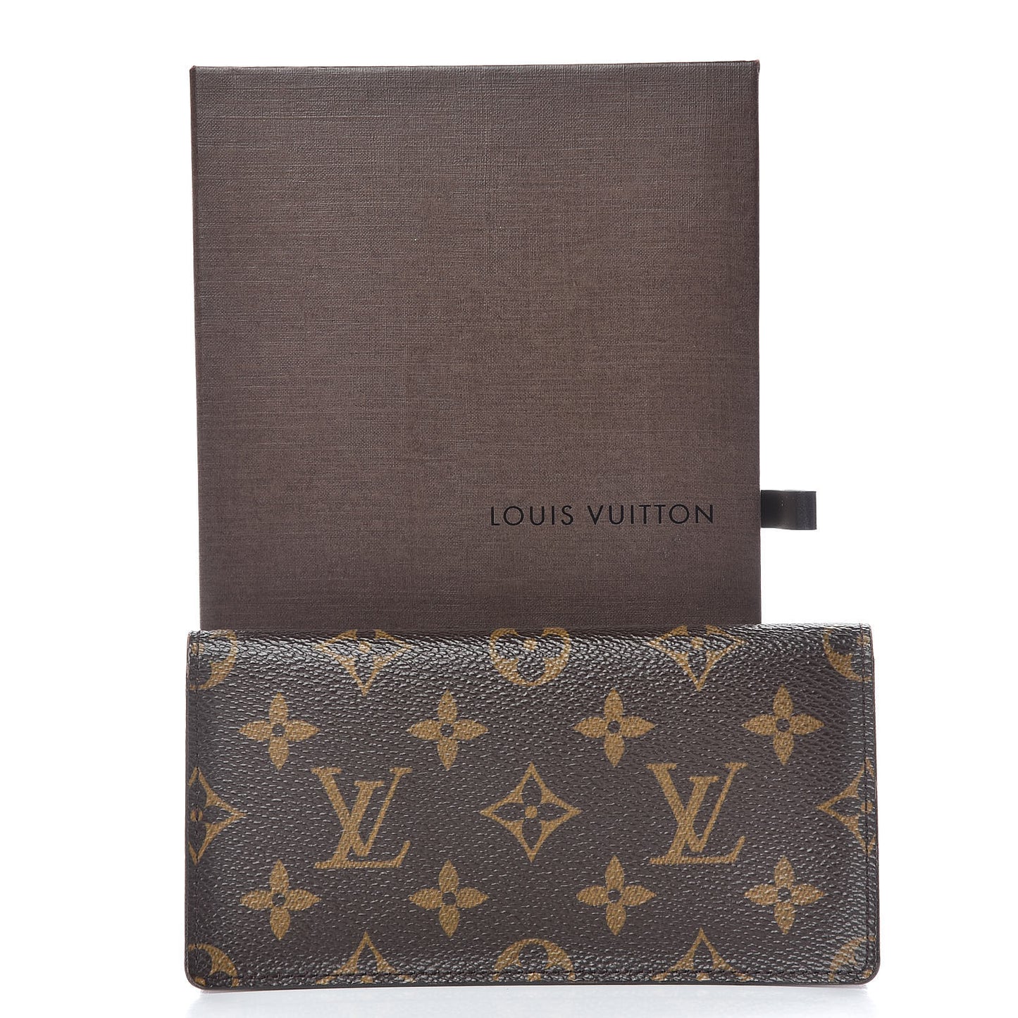 Monogram Simple Checkbook Holder Wallet