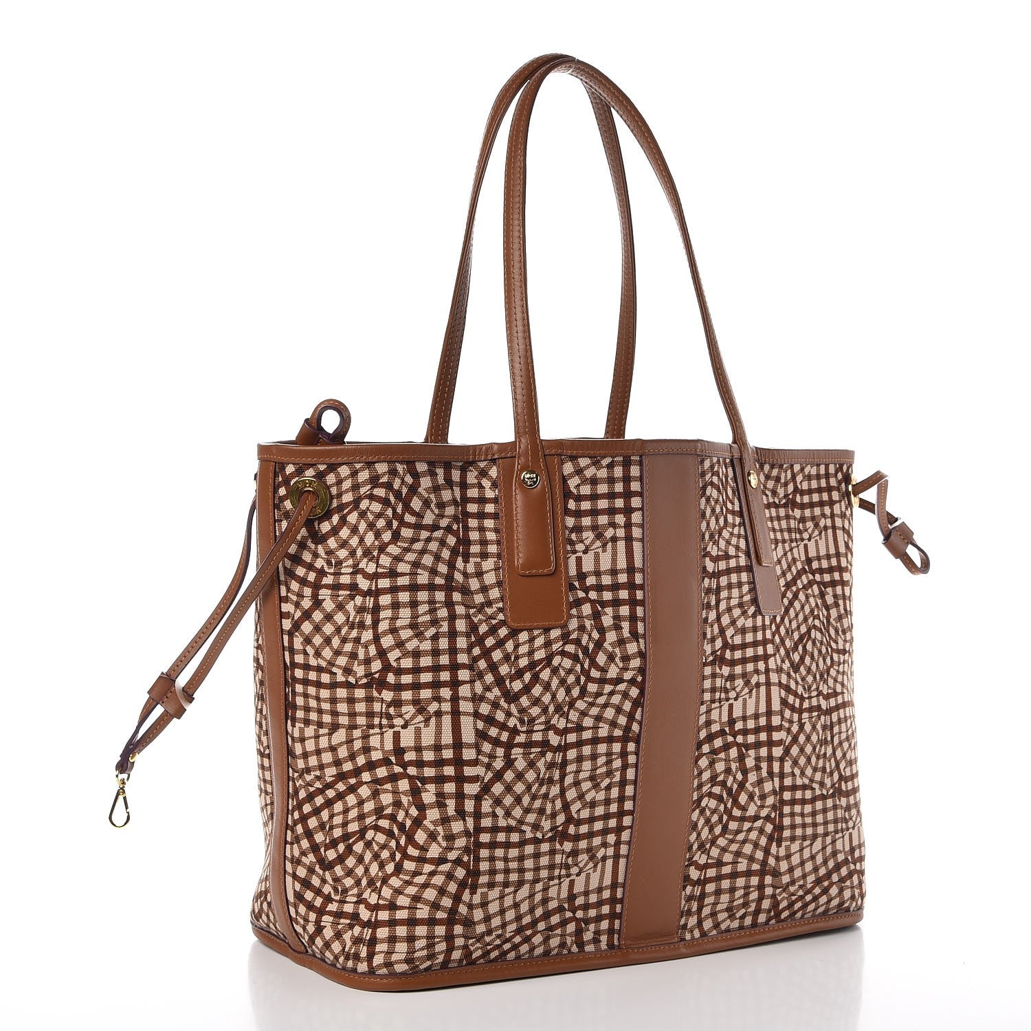 MCM Visetos Medium Liz Reversible Shopper Tote Cognac 5 of 16