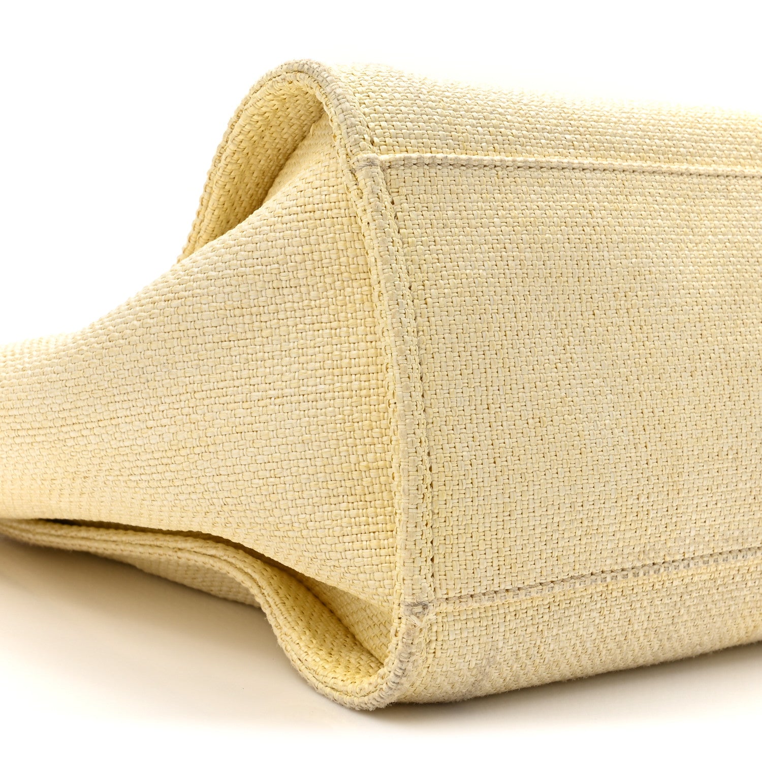 Chanel Woven Straw Raffia Medium Deauville Tote Yellow 10 of 17