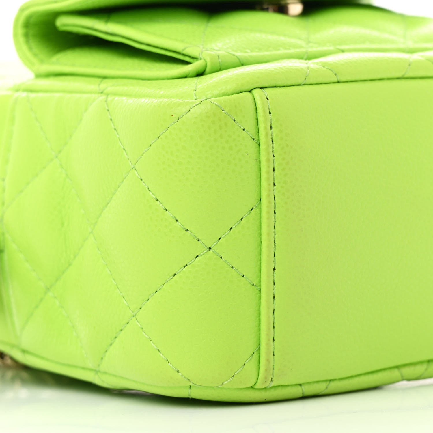 Chanel Caviar Quilted CC Mini Classic Backpack Neon Green 9 of 11