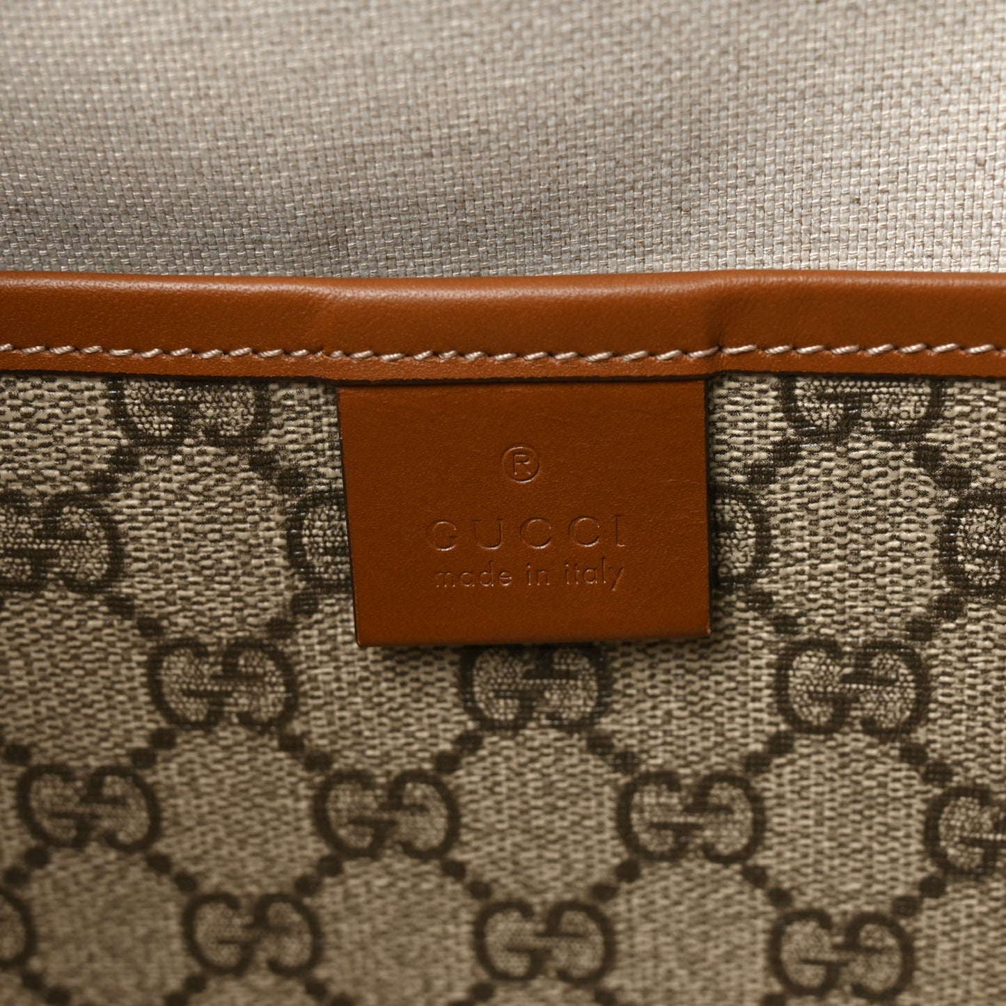 GG Plus Monogram Medium Signature Web Loop Tote Brown