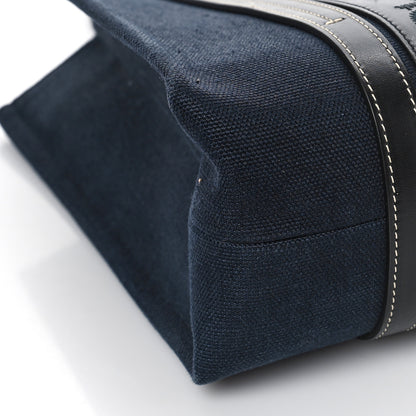 Chloe Calfskin Linen Medium Woody Tote Deep Denim 7 of 10