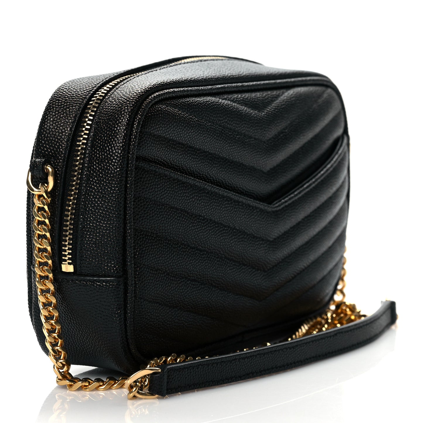 Grain De Poudre Matelasse Monogram Mini Lou Camera Bag Black