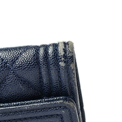 Chanel Caviar Quilted Boy Flap Card Holder Blue 6 of 6