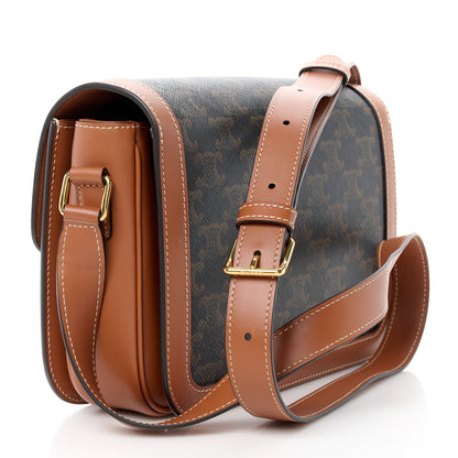 Celine Triomphe Canvas Calfskin Medium Triomphe Bag Tan 3 of 11