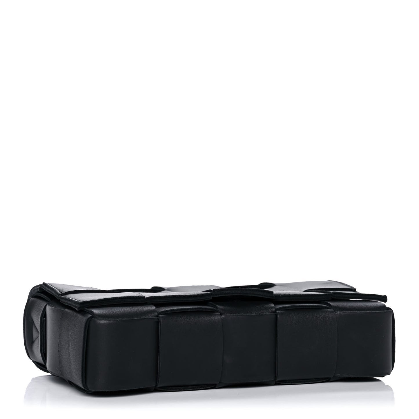 Lambskin Maxi Intrecciato Cassette Crossbody Bag Black