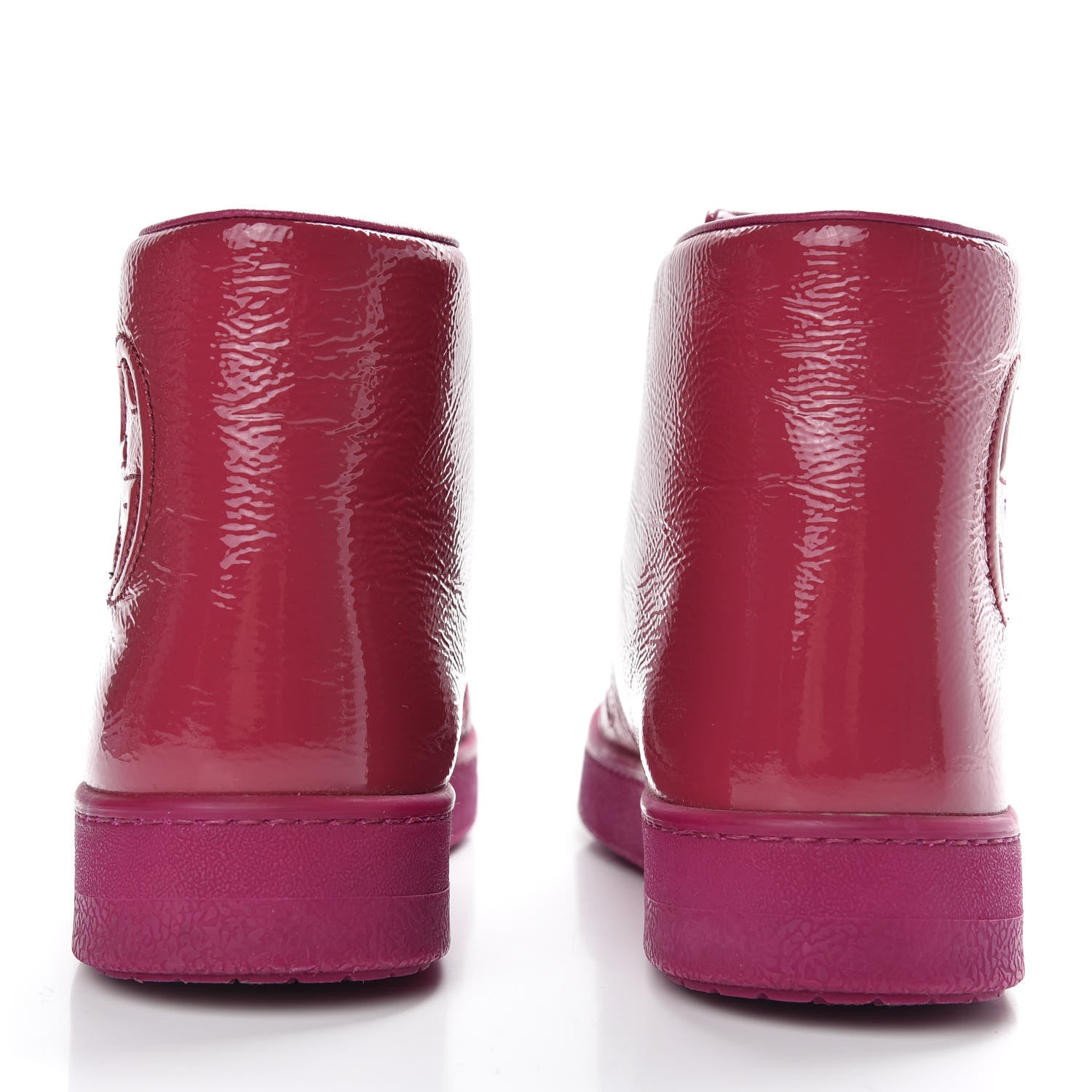 Gucci Soft Patent Womens High Top Sneakers 35.5 Fuchsia 6 of 9