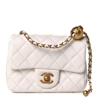 Chanel Lambskin Quilted Mini Pearl Crush Flap White 1 of 5