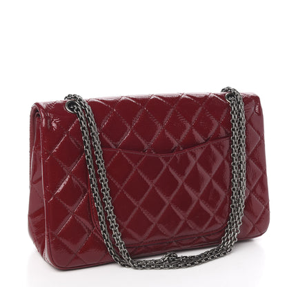 Chanel Distressed Patent Quilted 2.55 Reissue 227 Flap Red 3 of 12