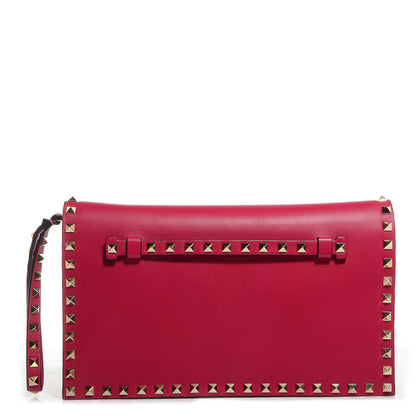 Valentino Garavani Nappa Rockstud Wristlet Clutch Cyclamin 1 of 8