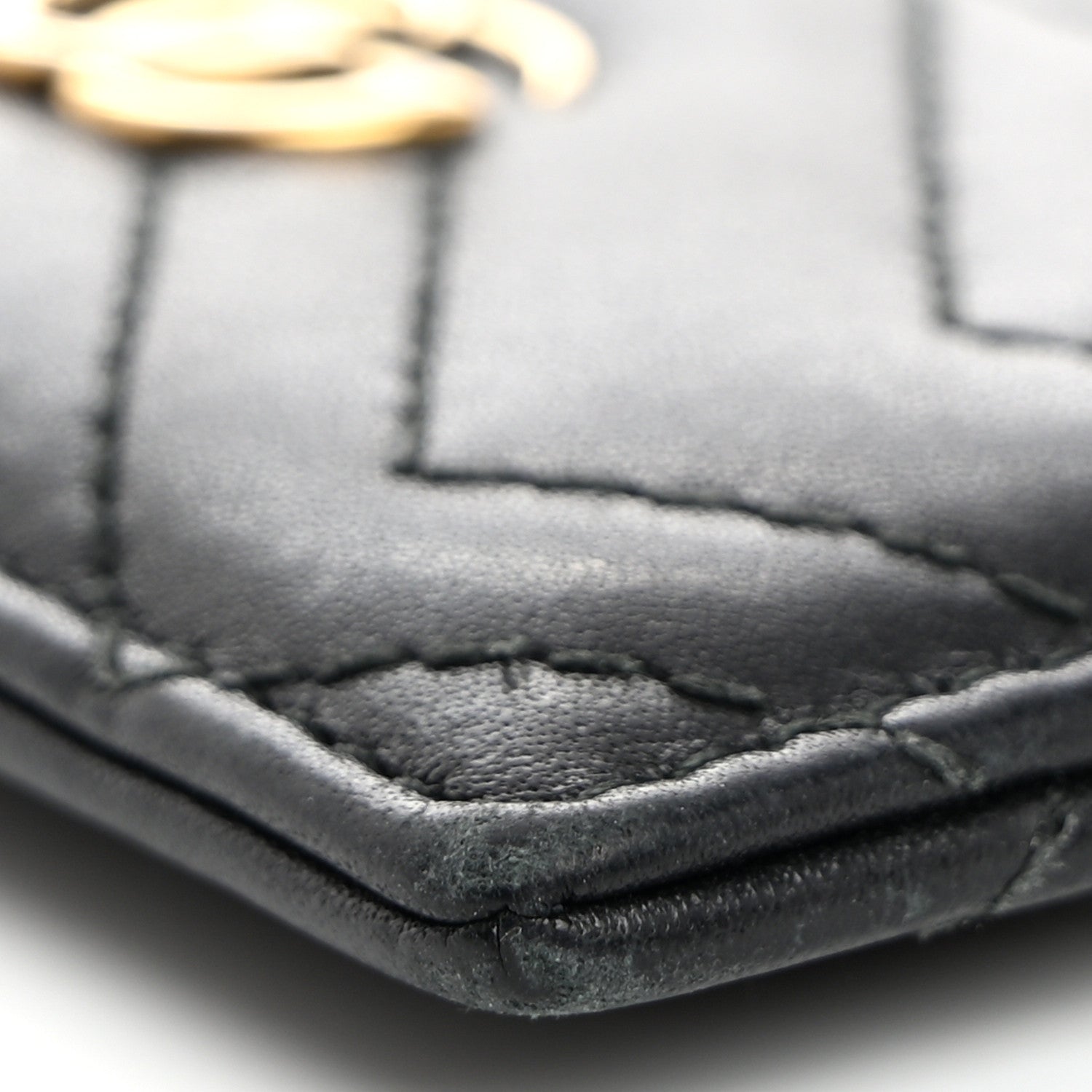 Gucci Calfskin Matelasse GG Marmont Card Holder Black 9 of 10