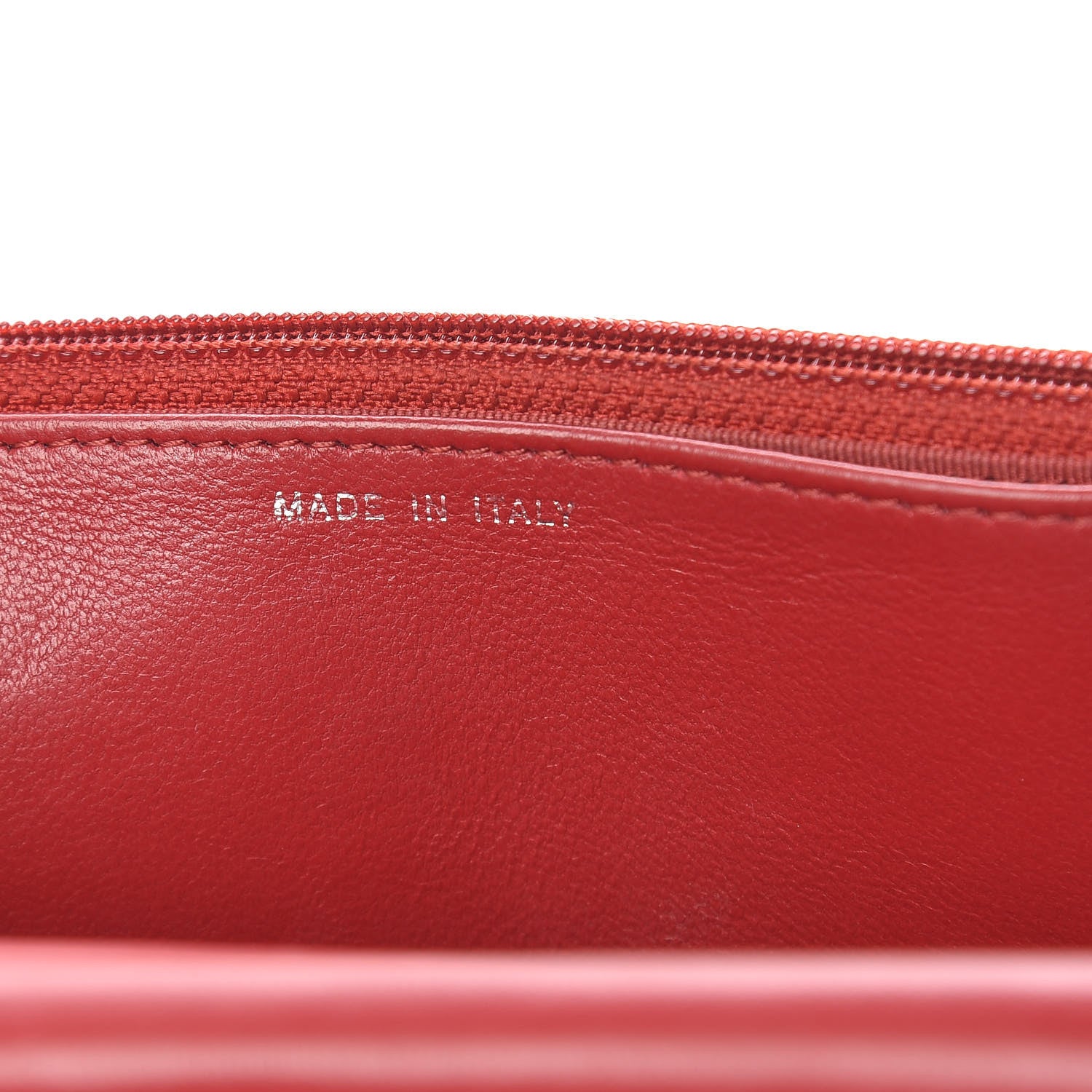 Chanel Lambskin Quilted Wallet On Chain WOC Red 7 of 12