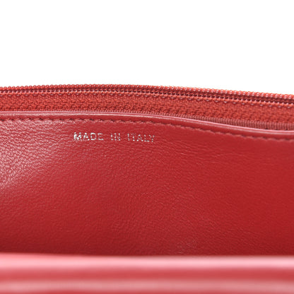 Chanel Lambskin Quilted Wallet On Chain WOC Red 7 of 12