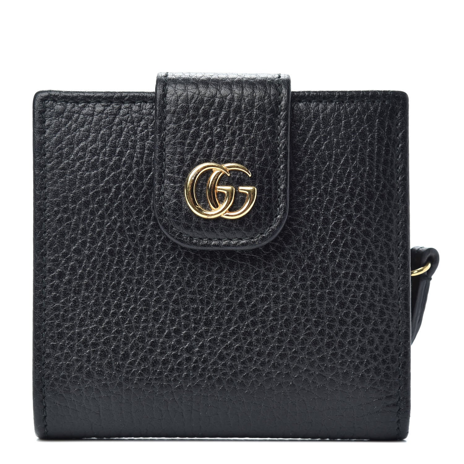 Gucci Dollar Calfskin GG Marmont French Wallet Black 1 of 6