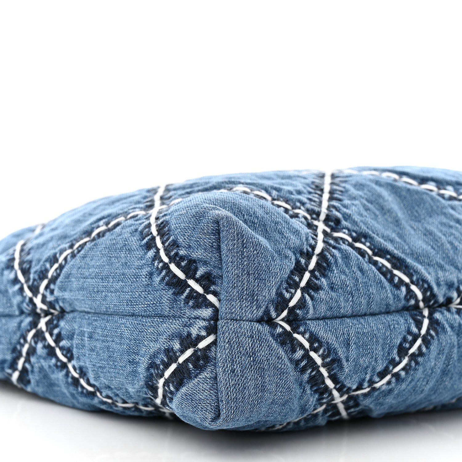 Chanel Stitched Denim Quilted Chanel 22 Blue 10 of 11