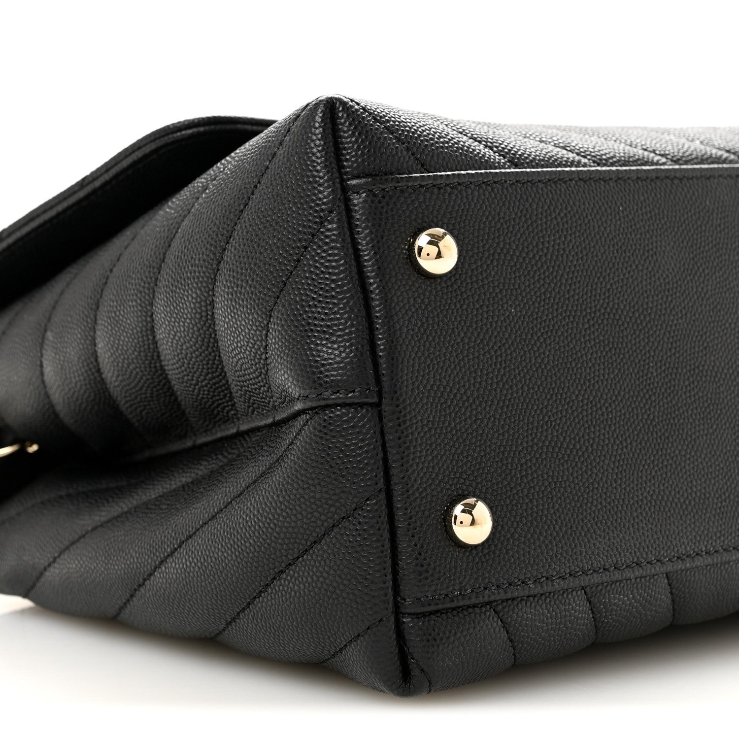 Chanel Caviar Lizard Embossed Quilted Chevron Small Coco Handle Flap Black 9 of 10