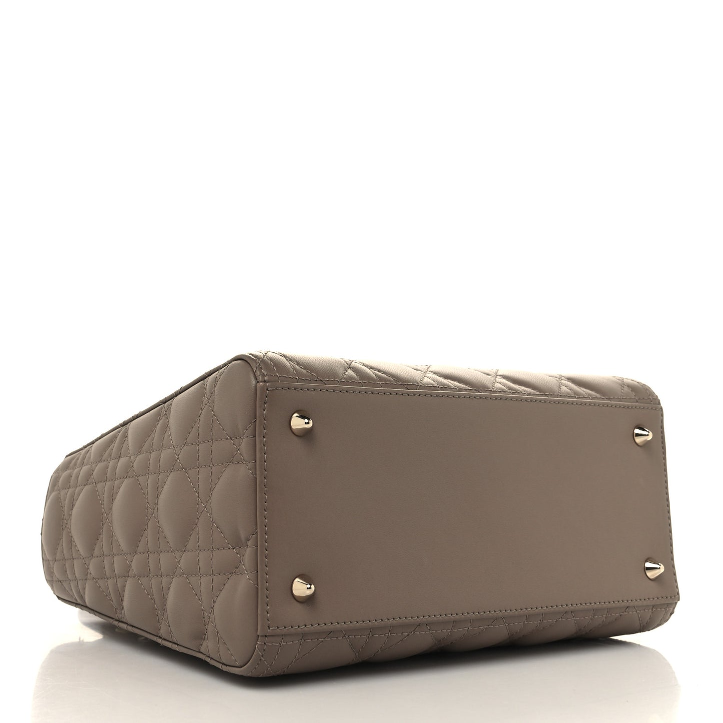 Lambskin Cannage Medium Lady Dior Warm Taupe