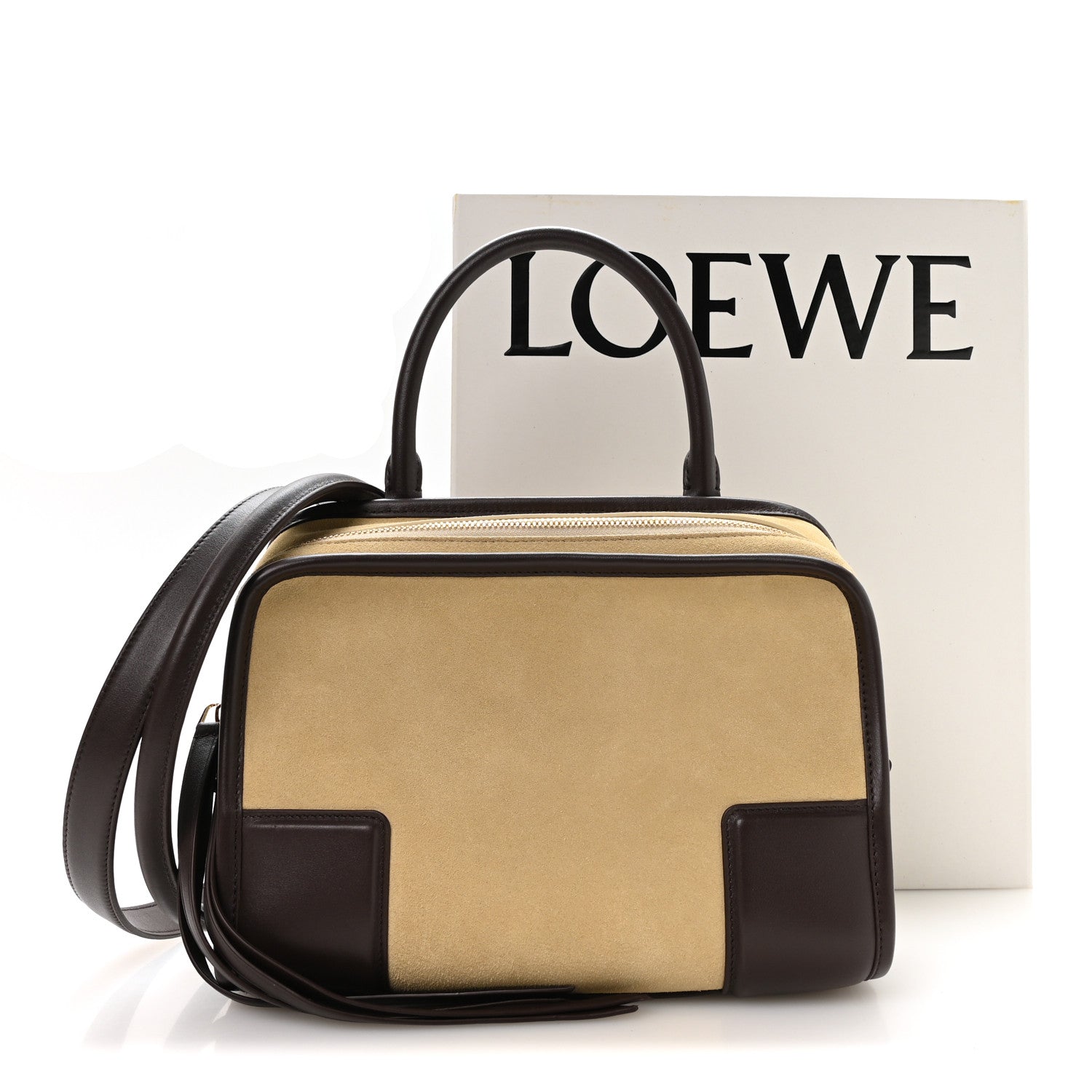 Loewe Suede Calfskin Amazona Small 180 Oro Chocolate 11 of 11