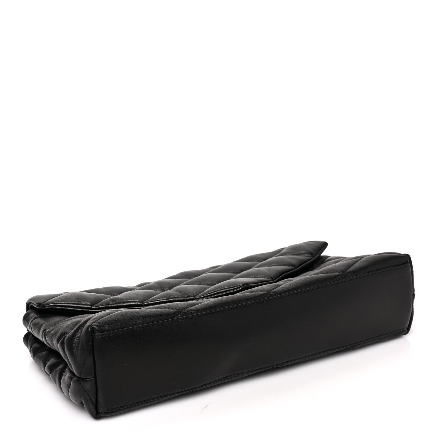 Saint Laurent Lambskin Quilted Sade Puffer Envelope Clutch Black 5 of 9