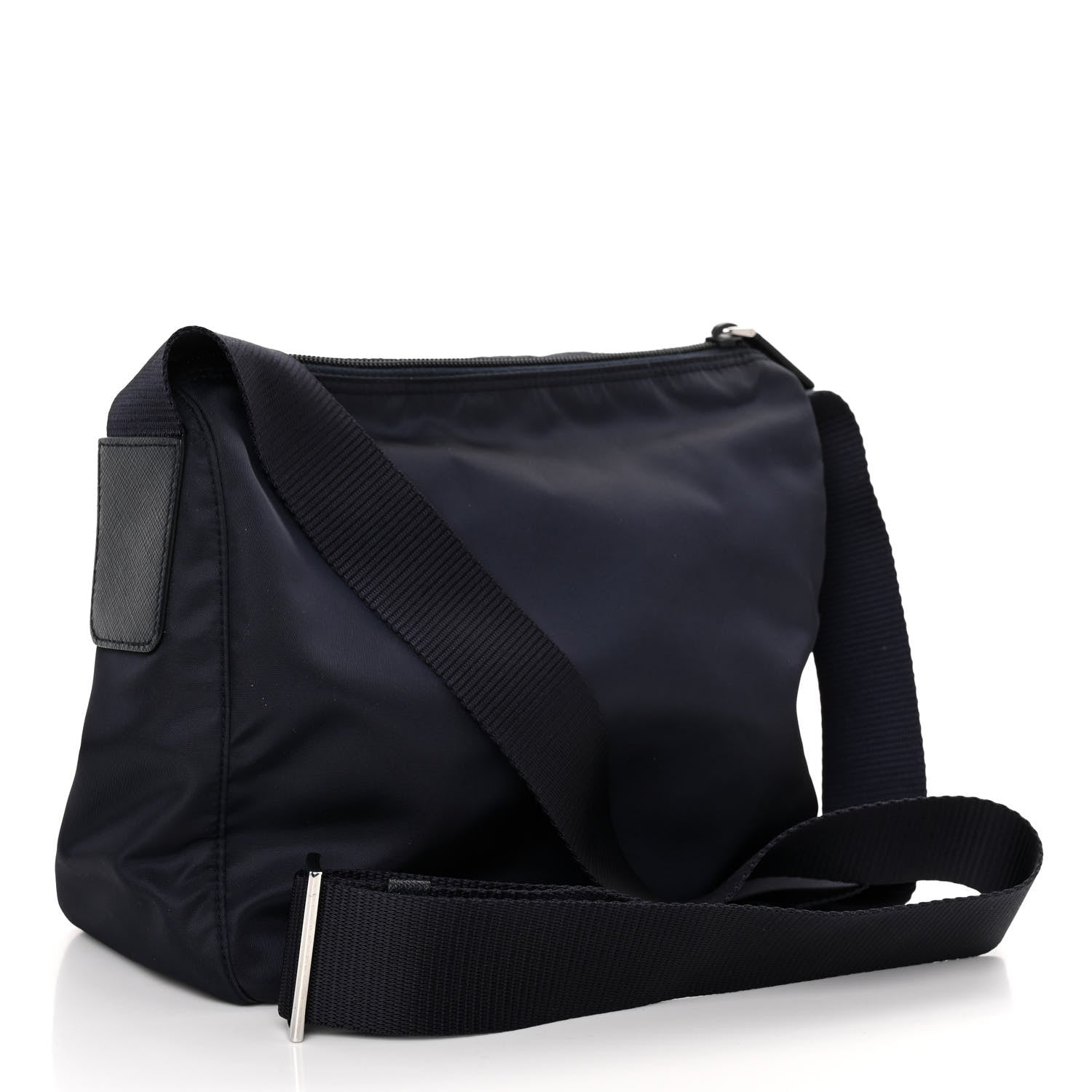 Prada Tessuto Nylon Saffiano Messenger Bag Baltico 3 of 9