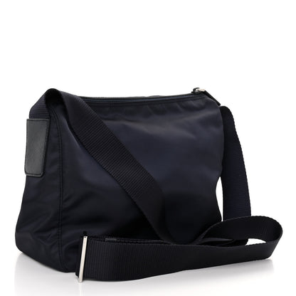 Prada Tessuto Nylon Saffiano Messenger Bag Baltico 3 of 9
