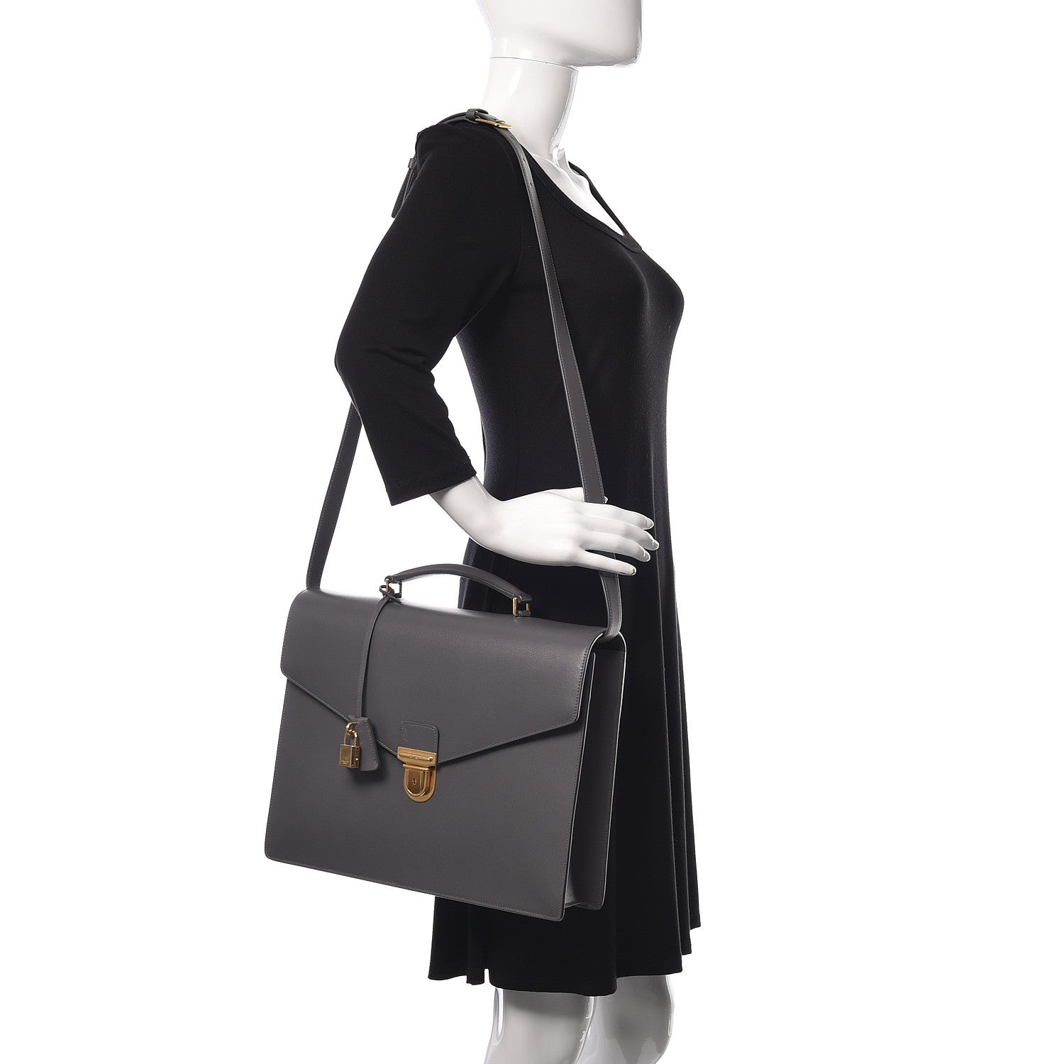Celine Box Cartable Medium Briefcase Grey 3 of 10