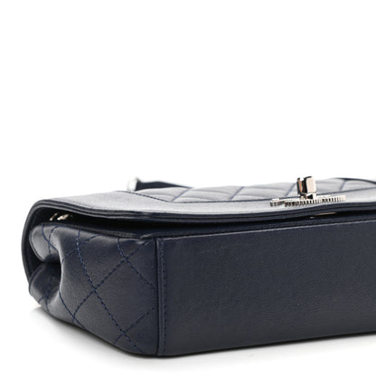Chanel Sheepskin Quilted Small Vintage Mademoiselle Flap Dark Navy 9 of 11