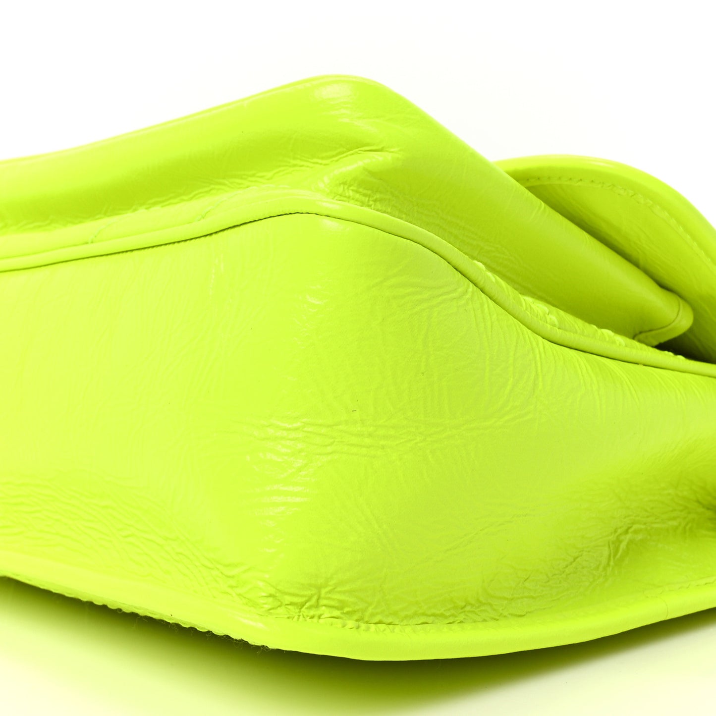 Crinkled Calfskin Matelasse Monogram Medium Niki Chain Satchel Neon Yellow