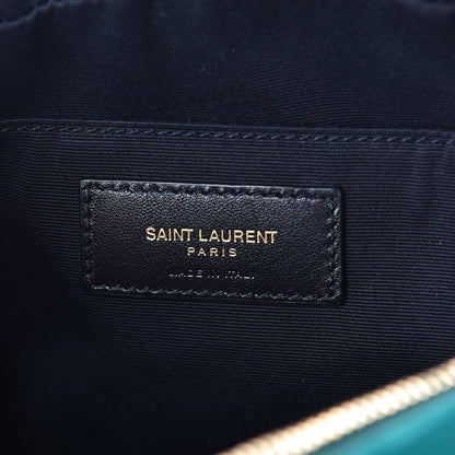 Saint Laurent Velvet Matelasse Monogram Lou Camera Bag Deep Malachite 6 of 9