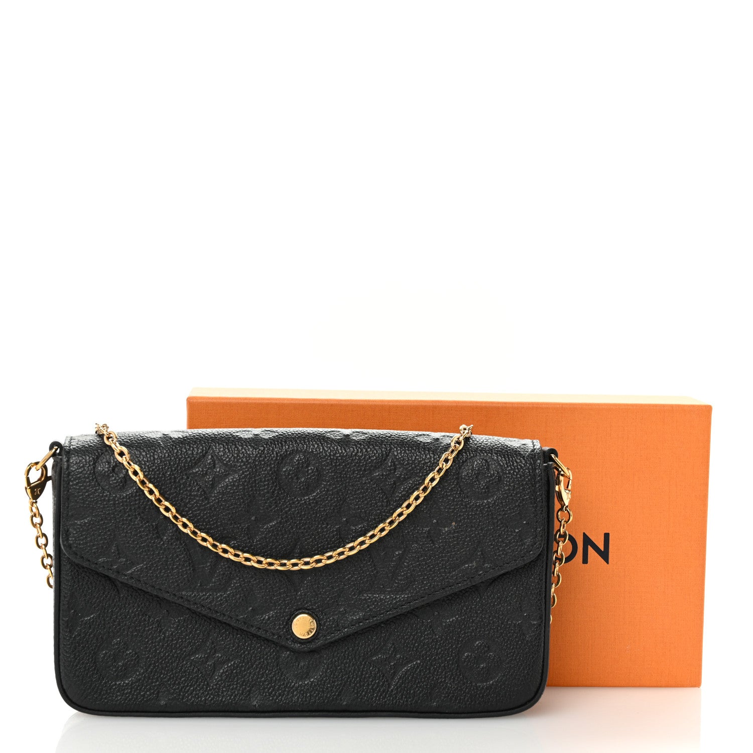 Louis Vuitton Empreinte Pochette Felicie Chain Wallet Black 12 of 12