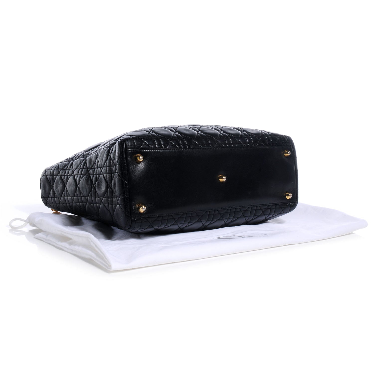 Christian Dior Lambskin Cannage Large Lady Dior Black 4 of 7