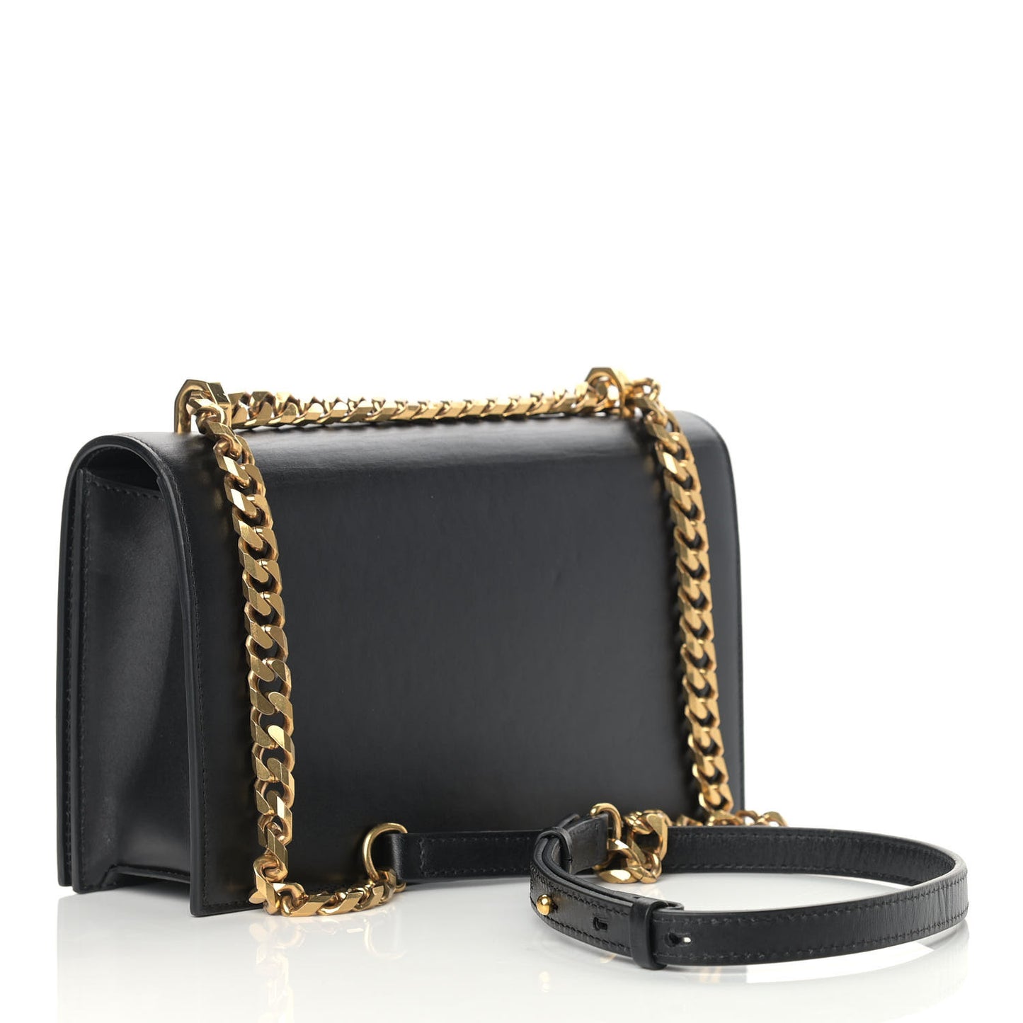 Calfskin Knuckle Shoulder Bag Black