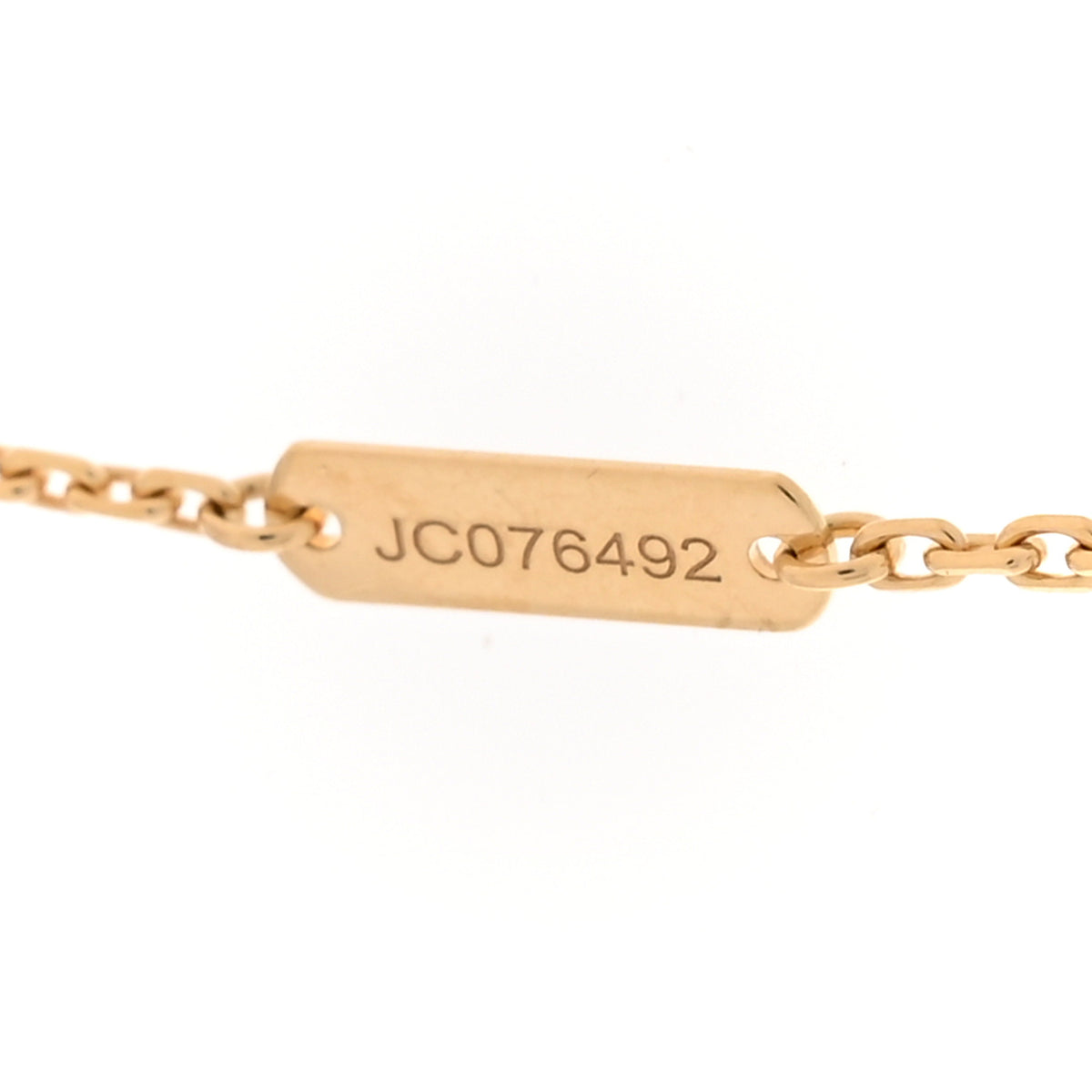 18K Yellow Gold Guilloché Vintage Alhambra Pendant Necklace
