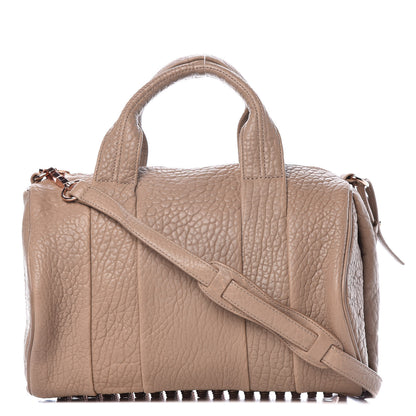 Alexander Wang Pebbled Lambskin Rocco Latte Rose Gold Hardware 1 of 12