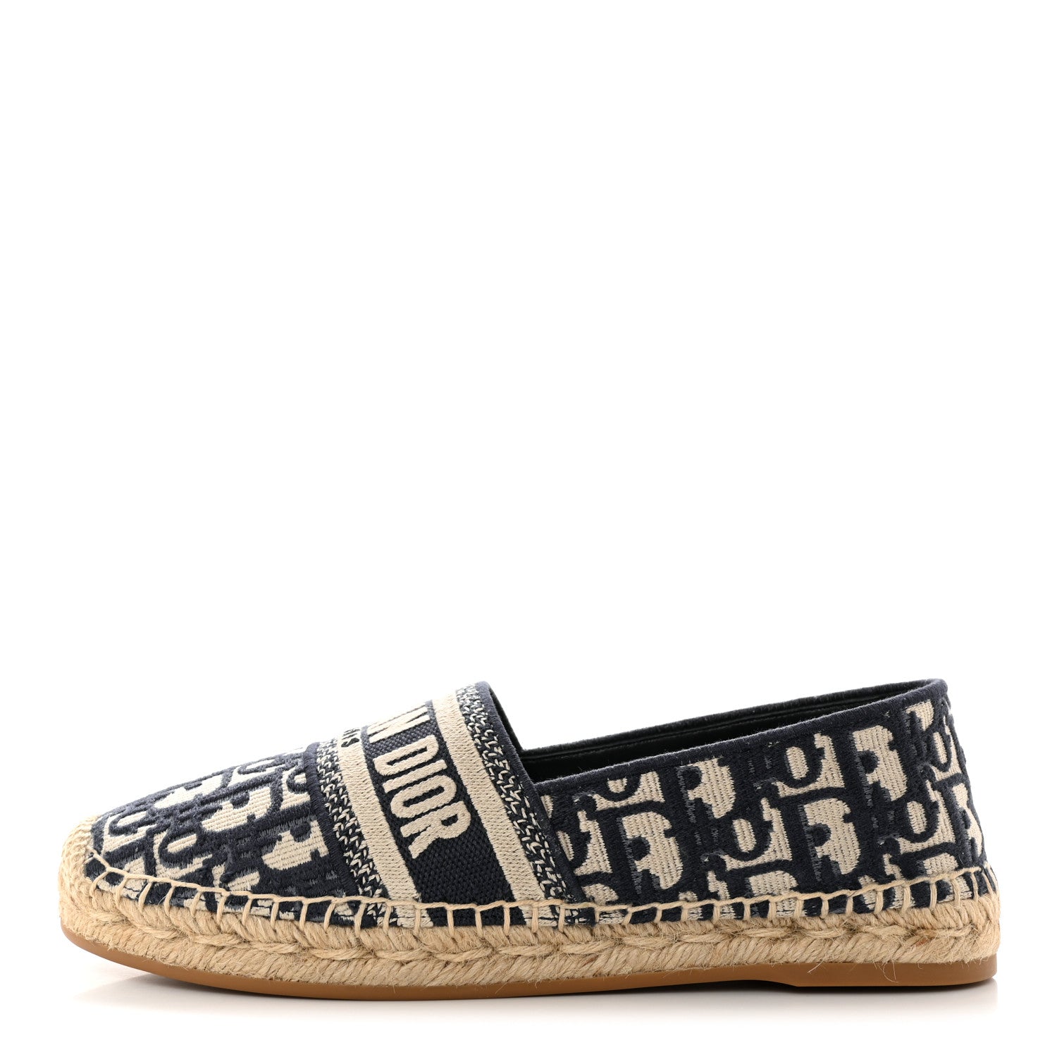 Christian Dior Oblique Embroidered Granville 15mm Espadrilles 37 Deep Blue 1 of 9