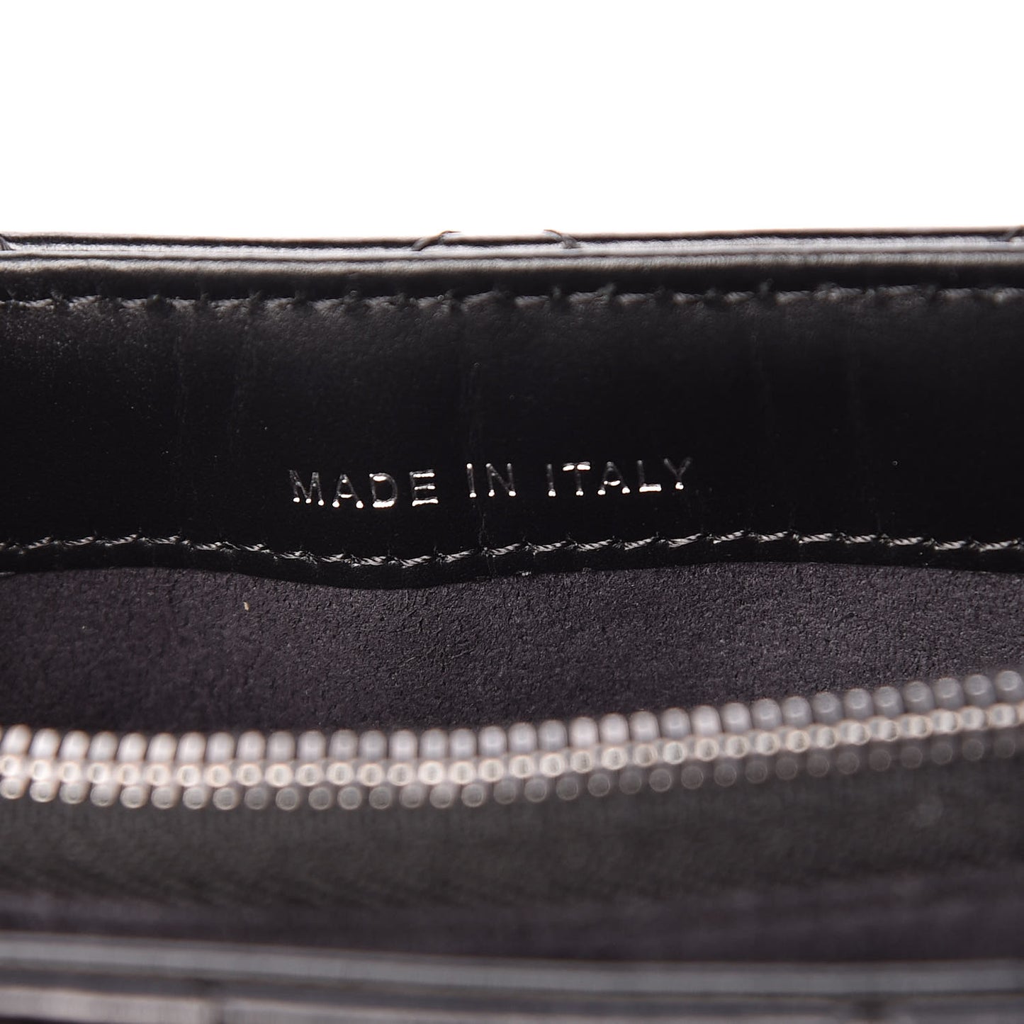 Glazed Calfskin Quilted Mini Phone Holder Clutch Black