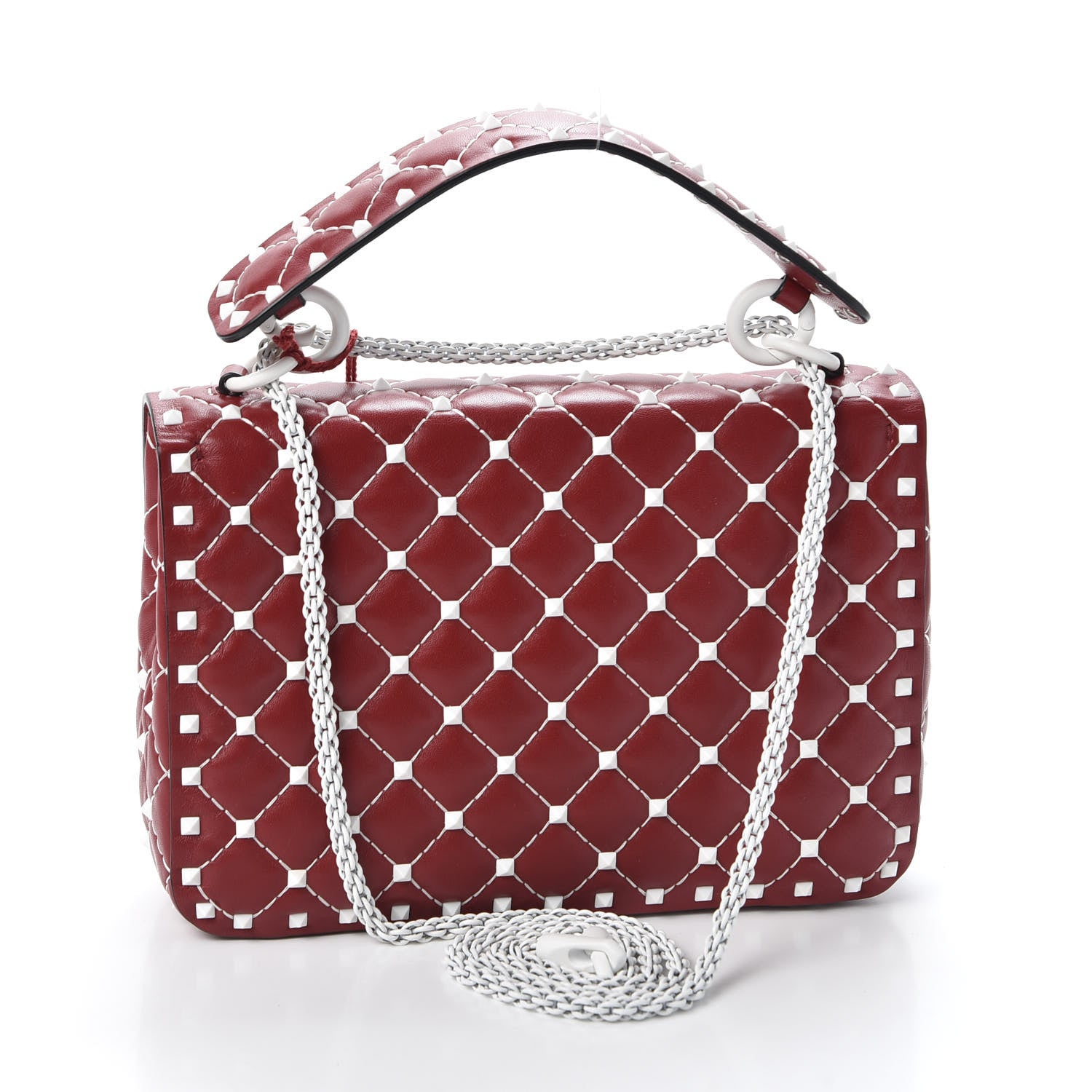 Valentino Garavani Lambskin Medium Free Rockstud Spike Shoulder Bag Rosso Valentino 2 of 8