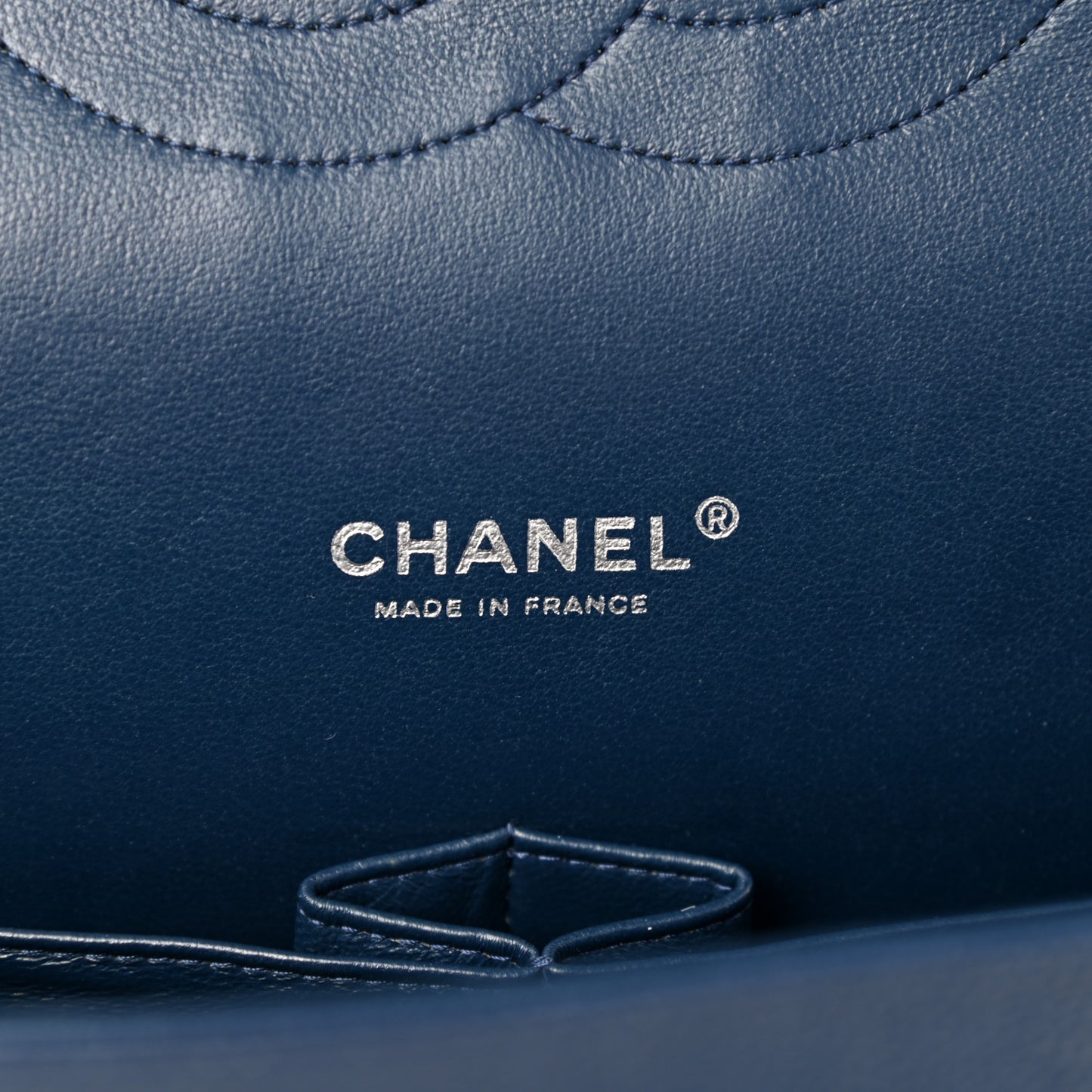 Caviar Quilted Maxi Double Flap Blue